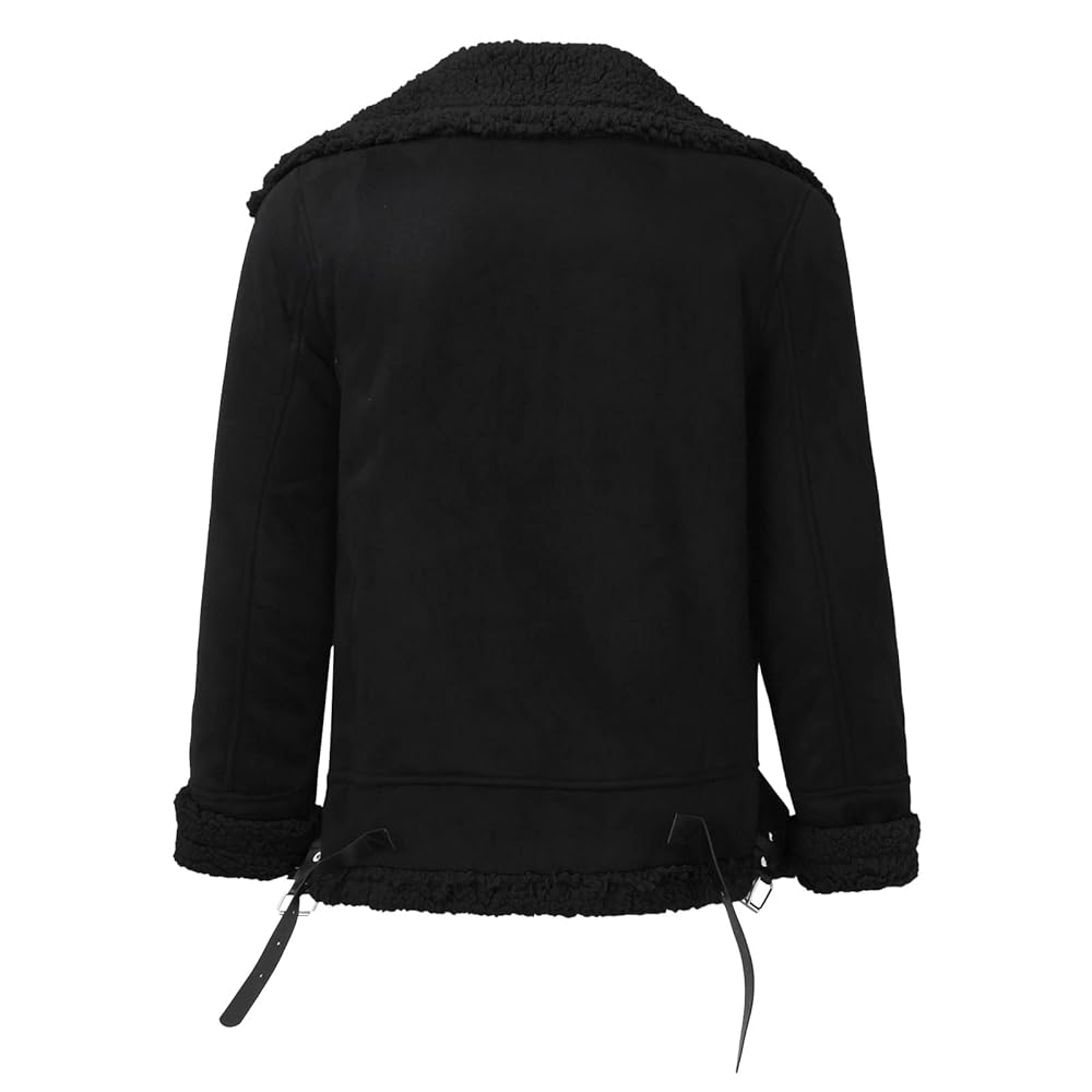 【COSYHARU】Fury Suede Jacket Black COSYHARU】Fury Suede Jacket Black black up China leather